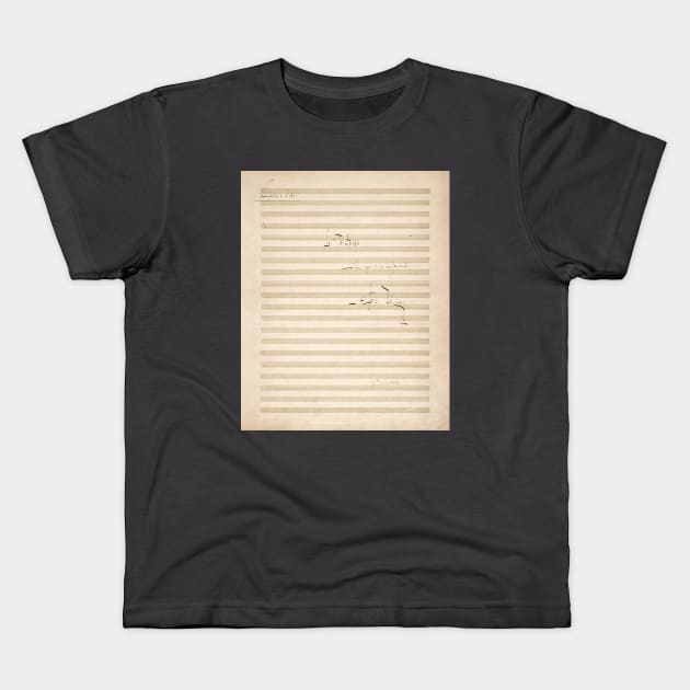 Debussy | Claude Debussy original handwritten score | 1 of 2 T-Shirt Kids T-Shirt by Musical design